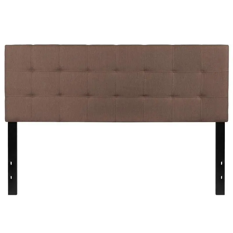 Flash Furniture Bedford Tufted Upholstered Queen Size Headboard Camel Fabric, HG-HB1704-Q-C-GG