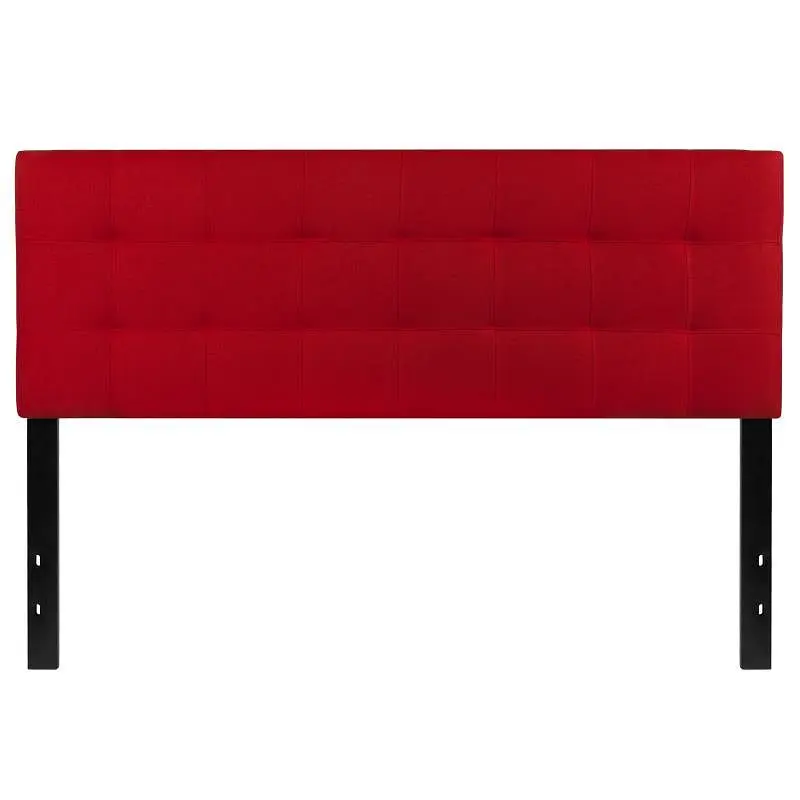 Flash Furniture Bedford Tufted Upholstered Queen Size Headboard Crimson Fabric, HG-HB1704-Q-R-GG