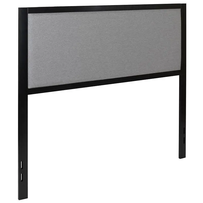 Flash Protected Furniture Melbourne Metal Upholstered Full Size Headboard Light Gray Fabric, HG-HB1717-F-LG-GG Flash Furni...