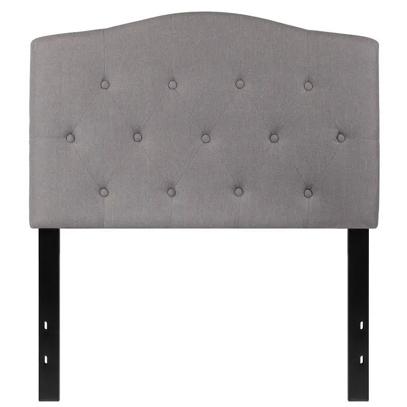 Flash Smooth Furniture Cambridge Tufted Upholstered Twin Size Headboard Light Gray Fabric, HG-HB1708-T-LG-GG Flash Furniture