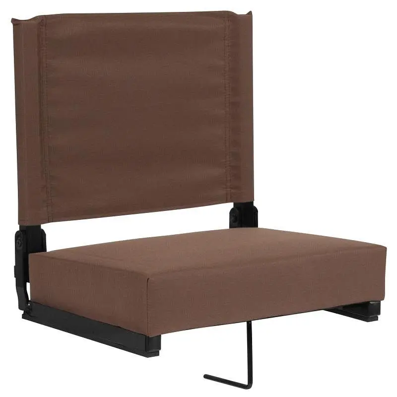 Flash Time-Tested Furniture Grandstand Ease Seats Flash - 500 lb. Rated Featherweight Stadium Chair Handle and Ultra-Padde...