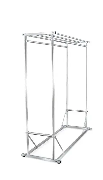 Glaro High-Strength Wardrobe Rack, Satin Aircraft Aluminum conclude, 5 ft, gliding/ no casters, 135-GL-SA