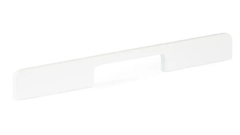 Richelieu 5 1/16-inch (128 mm) to 10 1/8-inch (256 mm) White Modern Curved Cabinet Pull, BP73012830