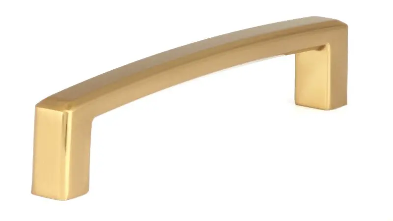 Richelieu 5 1/16-inch (128 mm) Aurum Brushed Gold Modern Arched Cabinet Pull, BP8189128158