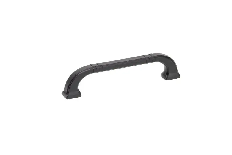 Richelieu 5 1/16-inch (128 mm) Matte Matte Black Transitional Curved Cabinet Pull, BP8650128900