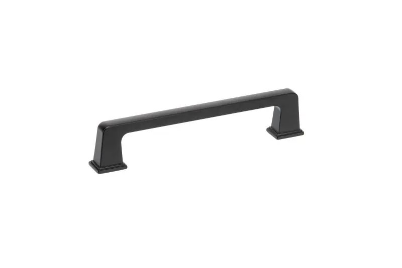 Richelieu 5 1/16-inch (128 mm) Matte Matte Black Transitional Rectangular Cabinet Pull, BP8695128900