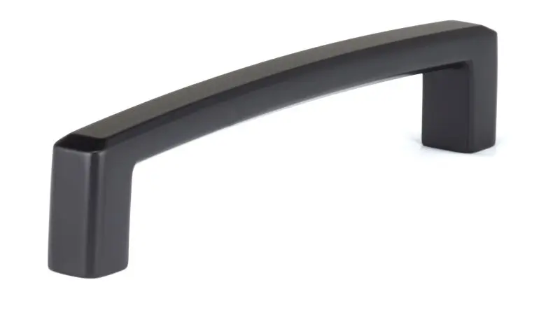 Richelieu 5 1/16-inch (128 mm) Matte Onyx Modern Arched Cabinet Pull, BP8189128900