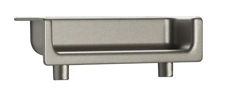 Richelieu 2 1/2-inch (64 mm) Matte Nickel Modern Recessed Cabinet Edge Pull, 210164184