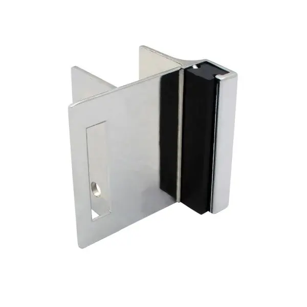 Richelieu 2 1/2-inch (64 mm) Surface Mount Door Strike Commercial Bathroom Partition Stall Door, Chrome Finish, 51100140