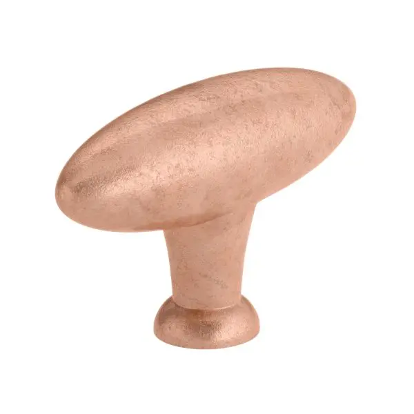 Richelieu 2 1/4-inch (58 mm) x 13/16-inch (20 mm) Exeter Electrolytic Copper, Traditional Oval Cabinet Knob, 65655821194