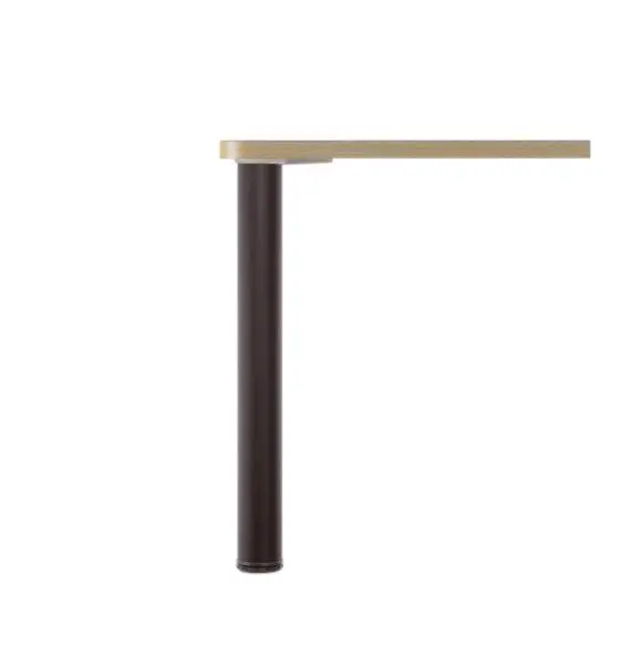 Richelieu 34 1/4-inch (870 mm) Round Metal High Table Leg Levelling Glide, Ebony Finish, Leg Diameter: 3 1/8 , 620870900
