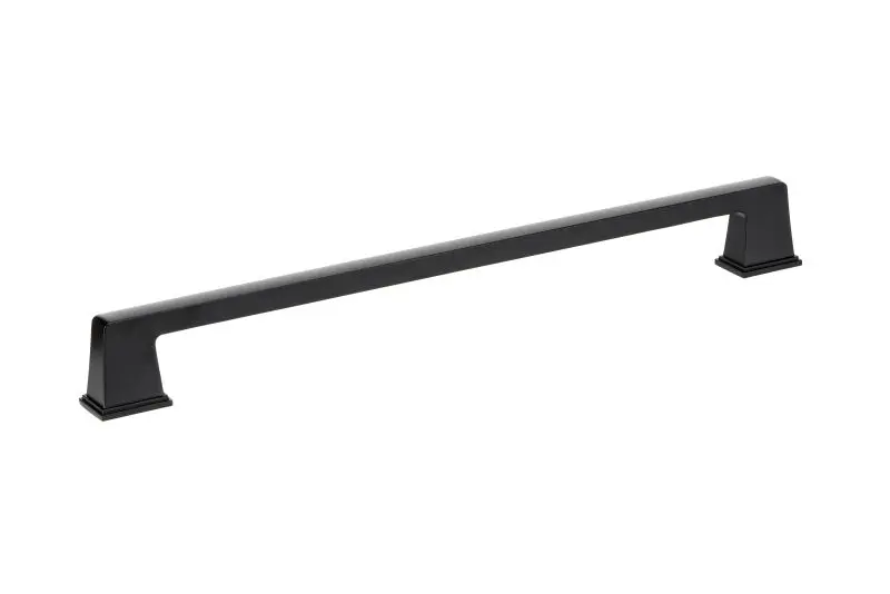 Richelieu 18-inch (457 mm) Matte Black Transitional Rectangular Appliance Pull, BP869518900