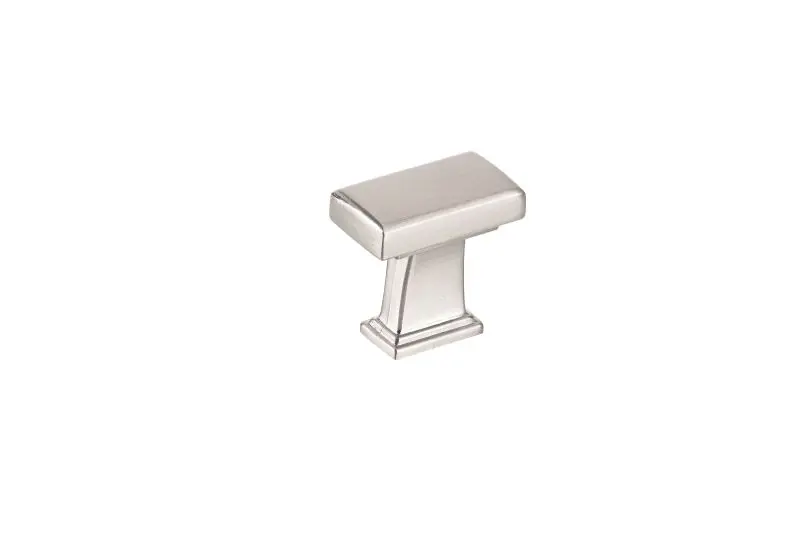 Richelieu 1 1/8-inch (28 mm) x 5/8-inch (16 mm) Brushed Nickel Transitional Rectangular Cabinet Knob, BP869528195