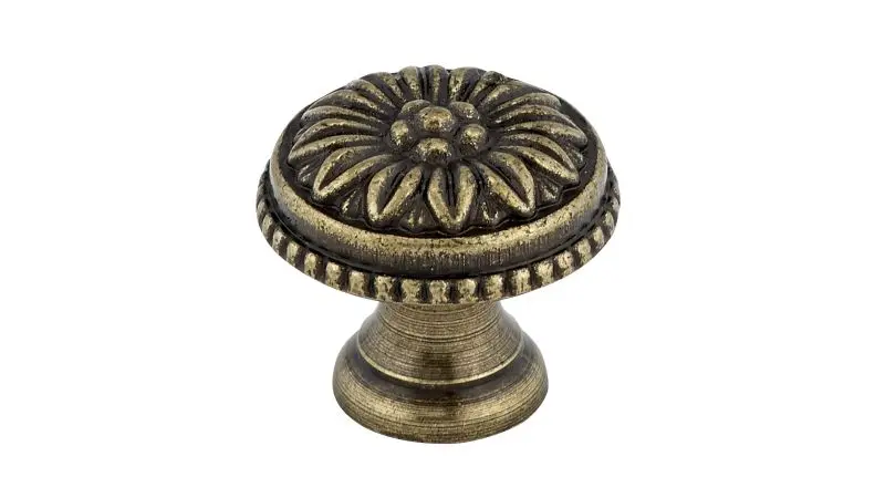 Richelieu 1-inch (25 mm) Antique English, Traditional Round Cabinet Knob, BP04325AE