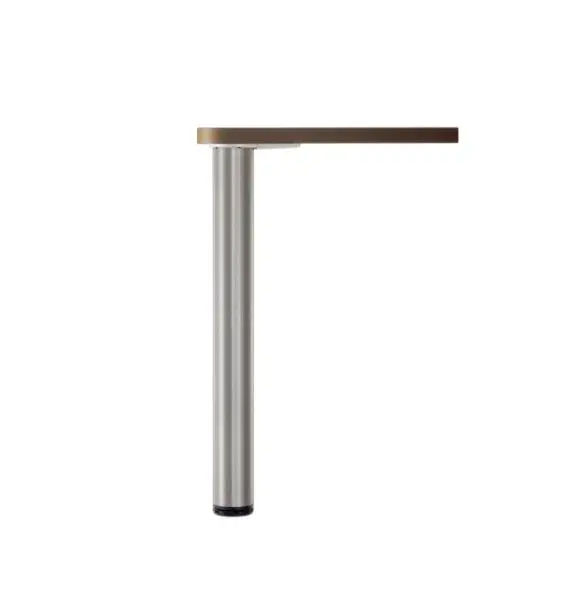 Richelieu 28-inch (710 mm) Round Metal Table Leg Levelling Glide, Chrome Finish, 620710140