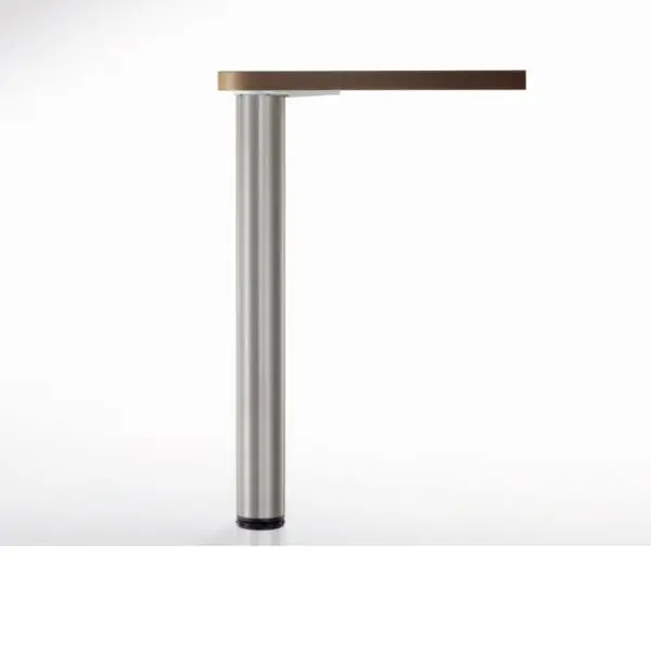Richelieu 28-inch (710 mm) Round Metal Table Leg Levelling Glide, Brushed Black Nickel Finish, 620710175