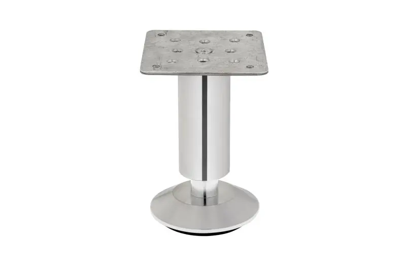 Richelieu 4 3/4-inch (120 mm) Modern Round 7075 Aluminum Furniture Leg Levelling Glide, Sleek Triple Chrome Finish, 475120140
