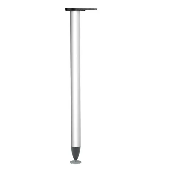 Richelieu 27 3/4-inch (705 mm) Design Round Metal Table Leg Levelling Glide, Silver Finish, 612705106