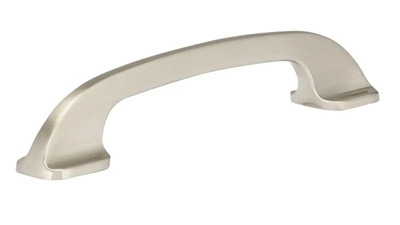Richelieu 3 3/4-inch (96 mm) Brushed Nickel Modern Curved Cabinet Pull, BP735096195