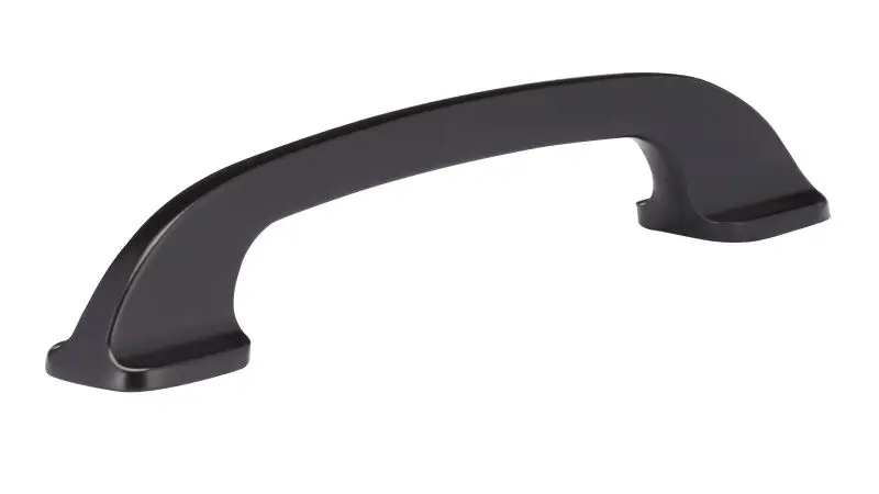 Richelieu 3 3/4-inch (96 mm) Matte Ebony Modern Curved Cabinet Pull, BP735096900