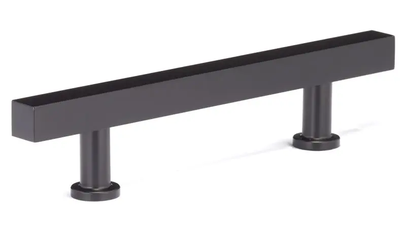 Richelieu 3 3/4-inch (96 mm) Matte Jet Black Modern Rectangular Cabinet Bar Pull, BP886496900