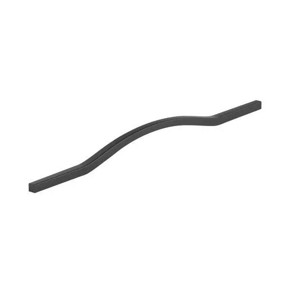 Richelieu 11 3/8-inch (288 mm) or 12 5/8-inch (320 mm) Matte Midnight Black Modern Arched Cabinet Pull, BP8777288900