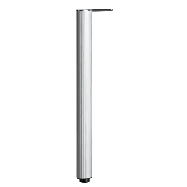 Richelieu (4-Collection) 27 1/2-inch (698 mm) Design Round Metal Table Leg Levelling Glide, 7075 Aluminum Finish, 63771010