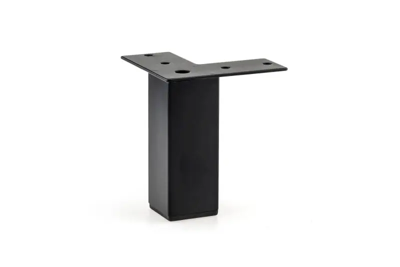 Richelieu 4-inch (100 mm) Modern Square Iron Furniture Leg, Black Finish, 17613890