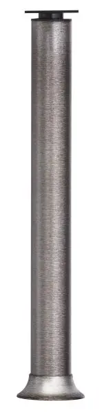 Richelieu 4-inch (100 mm) Vintage Round 7075 Aluminum Furniture Leg, Rustic Iron Finish, 64130100290