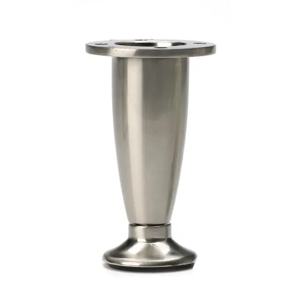 Richelieu 4-inch (102 mm) Modern Round Metal Furniture Leg Levelling Glide, Electroless Nickel Finish, 40740195