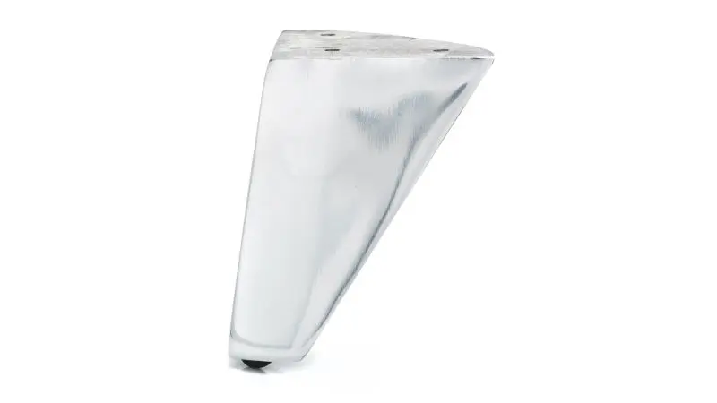 Richelieu 4-inch (102 mm) Triangular Lightweight Aluminum Furniture Leg, Sleek Aluminum Finish, 15/16 x 15/16 , 5600290