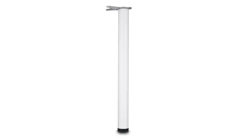 Richelieu (4-Pack) 27 1/2-inch (700 mm) Round Metal Table Leg Levelling Glide, White Finish, 61571030