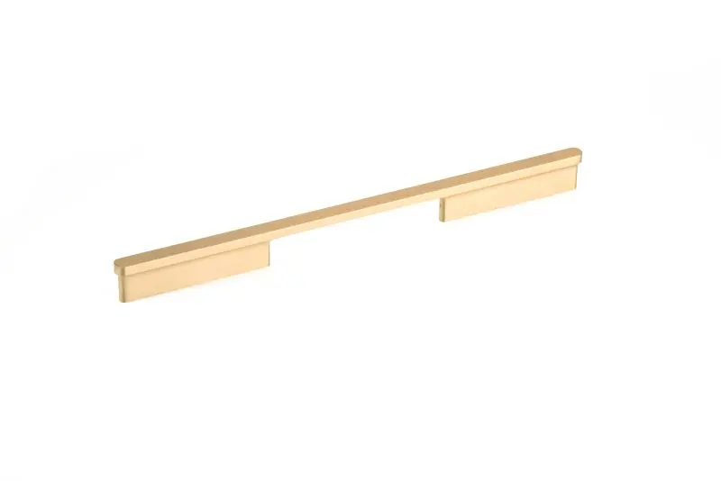 Richelieu 6 5/16-inch (160 mm) or 12 5/8-inch (320 mm) Matte Finish Gold Modern Cabinet Bar Pull, 8636320165