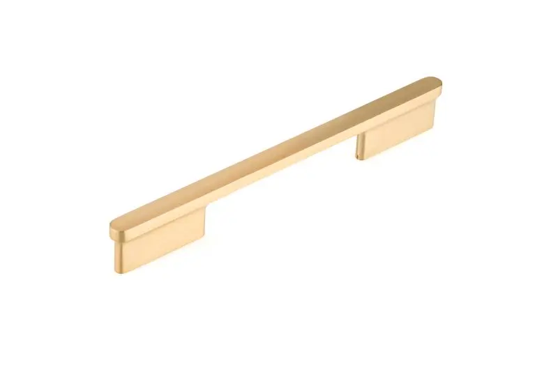 Richelieu 6 5/16-inch (160 mm) Brushed Gold Modern Cabinet Bar Pull, 8636160165