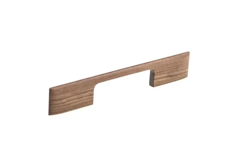 Richelieu 6 5/16-inch (160 mm) Center-to-Center Euro Walnut Modern Arched Cabinet Pull, 6366160322