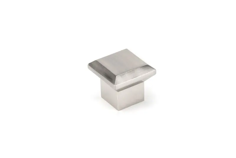Richelieu 1 5/16-inch (34 mm) Brushed Nickel Transitional Square Cabinet Knob, BP8323533195