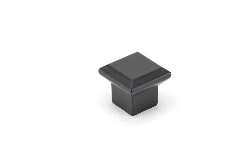 Richelieu 1 5/16-inch (34 mm) Matte Ebony Transitional Square Cabinet Knob, BP8323533900