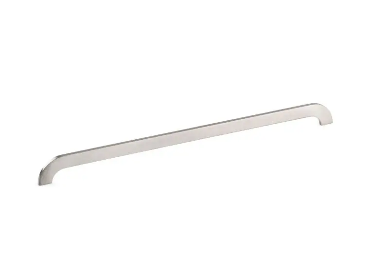 Richelieu 17 5/8-inch (448 mm) Brushed Nickel Modern Slim Curved Cabinet Pull, 7381448195