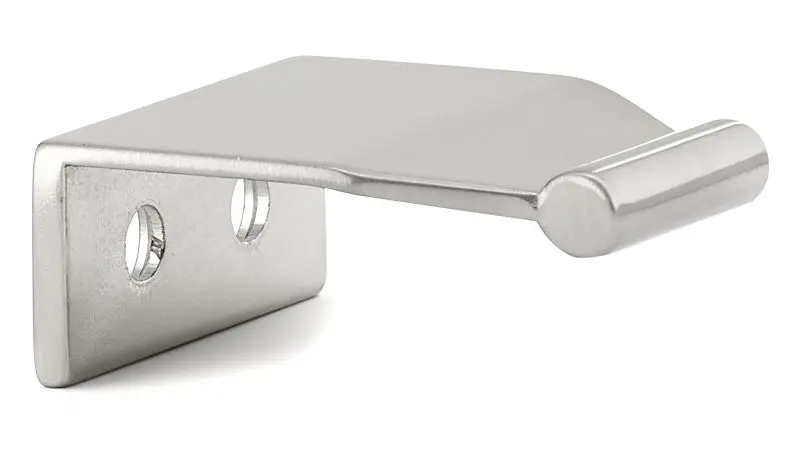 Richelieu 5/8-inch (16 mm) Center-to-Center Textured Finish Electroless Nickel Modern Cabinet Edge Pull, BP386216195
