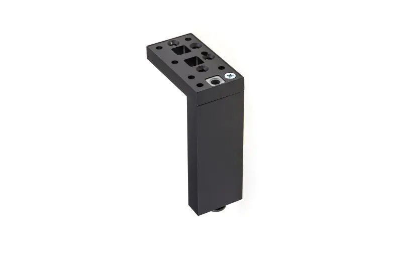 Richelieu 6-inch (150 mm) Modern Rectangular Aluminum Furniture Leg Adjustable Influence and Levelling Glide, Dark Brown, ...