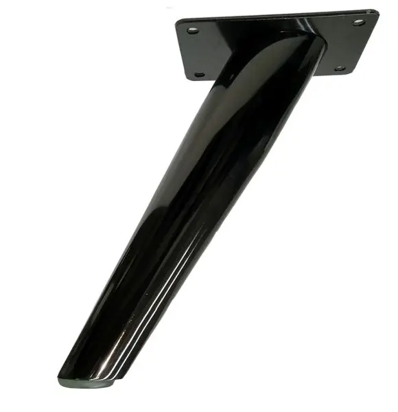 Richelieu 6-inch (150 mm) Modern Round Iron Furniture Leg, Black Nickel Finish, 59115091