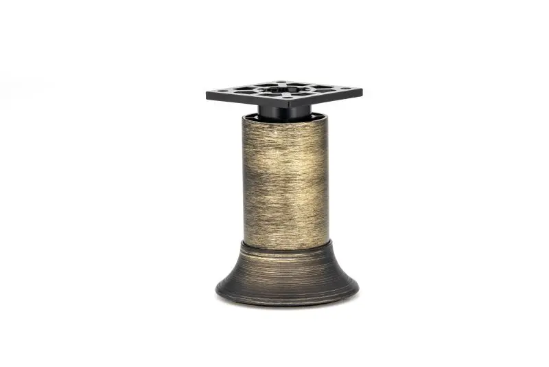 Richelieu 6-inch (150 mm) Vintage Round 6061 Aluminum Furniture Leg, Rustic Bronze Finish, 64130150AB90