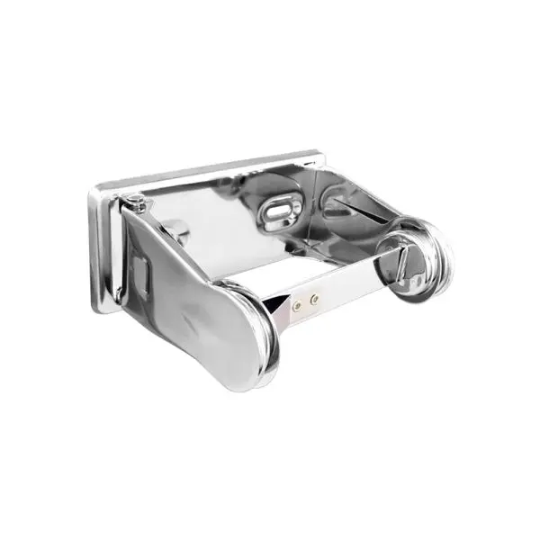 Richelieu 6-inch (152 mm) Single Roll Tproblem Holder Commercial Bathroom Partition Stall, Chrome-Plated Finish, 73590140