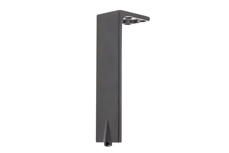 Richelieu 7 7/8-inch (200 mm) Design Rectangular Zamak Furniture Leg Levelling Glide, Dark Bronze Finish, 203200060