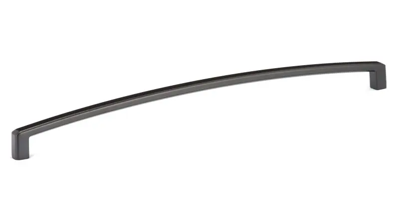 Richelieu 13 7/8-inch (352 mm) Matte Black Modern Arched Cabinet Pull, BP8189352900