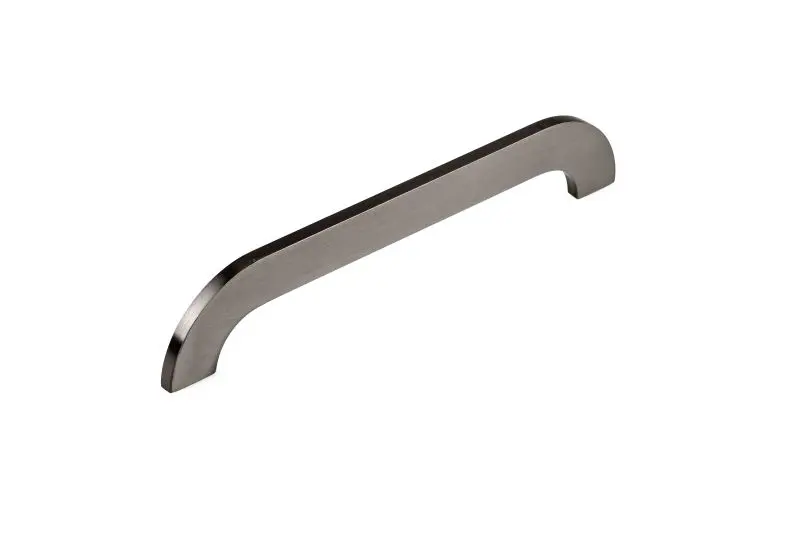Richelieu 7 9/16-inch (192 mm) Brushed Black Black Nickel Modern Slim Curved Cabinet Pull, 738119292