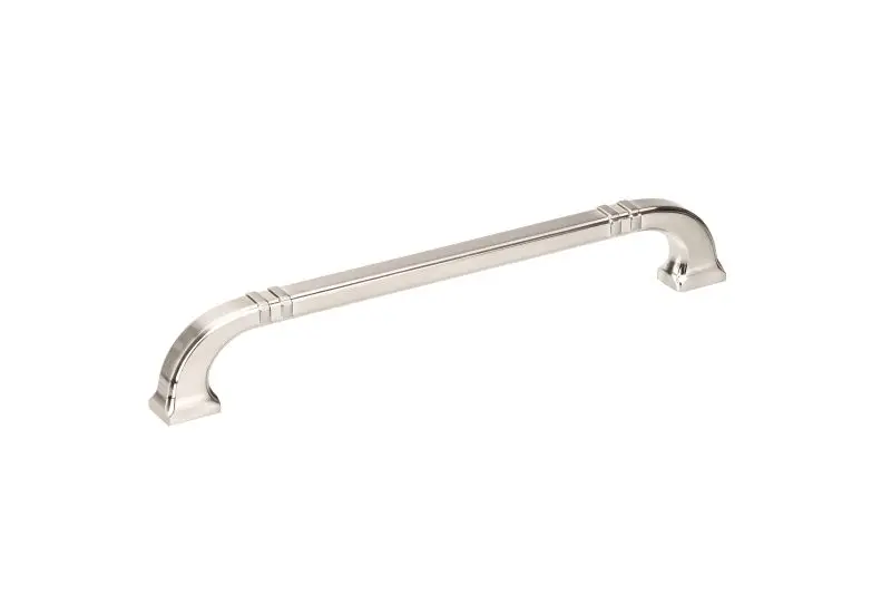 Richelieu 7 9/16-inch (192 mm) Brushed Nickel Transitional Curved Cabinet Pull, BP8650192195