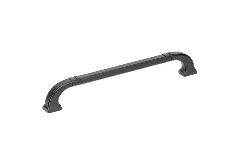 Richelieu 7 9/16-inch (192 mm) Matte Matte Black Transitional Curved Cabinet Pull, BP8650192900
