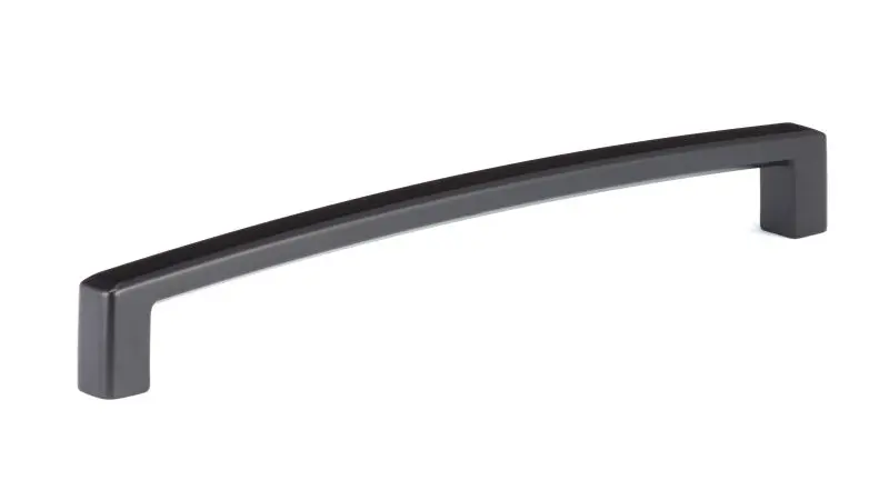 Richelieu 7 9/16-inch (192 mm) Matte Midnight Black Modern Arched Cabinet Pull, BP8189192900