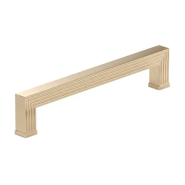 Richelieu Adaptable Como Gatherion 7 9/16-inch (192 mm) Grooved Champagne Bronze Transitional Rectangular Cabinet Pull, BP...